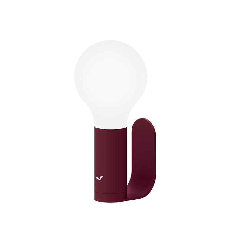 Lighting - Wall Lights -  Accessory metal red / Wall mount for Aplô cordless LED lamp - Fermob - Black cherry - Aluminium
