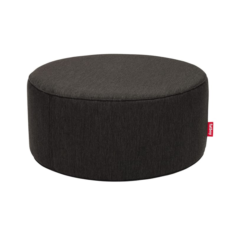 Furniture - Poufs & Floor Cushions - Pfffh Pouf textile grey grey fabric / For outdoors - Ø 90 x H 40 cm - Fatboy - Stone grey - Expanded polystyrene, Fabric, Foam