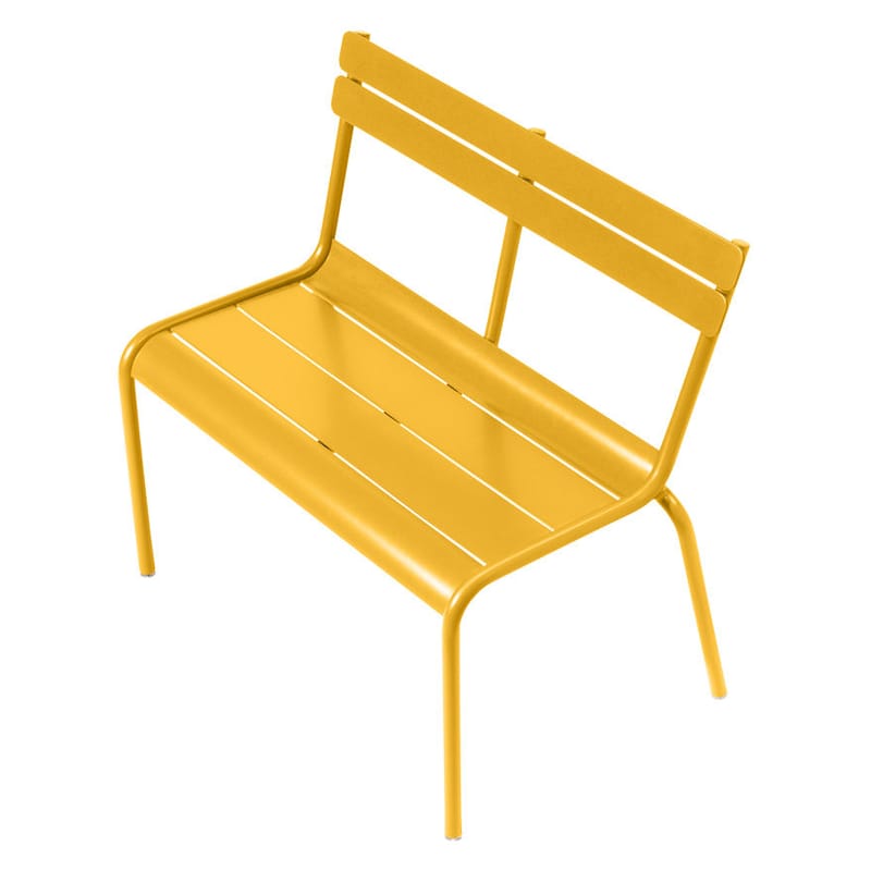 Furniture - Kids Furniture - Luxembourg Kid Children\'s bench metal yellow / Aluminium - L 58 cm - Fermob - Textured honey - Lacquered aluminium