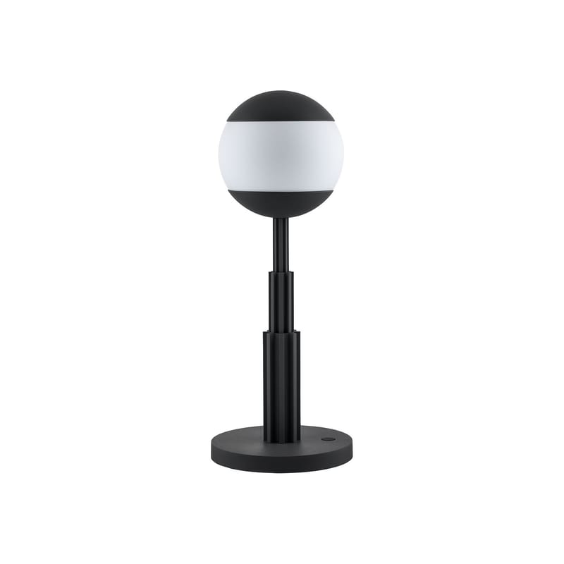 Icônes - Luminaires iconiques  - Lampe sans fil rechargeable  métal verre noir / Aldo Rossi, 1991 - Ø 18 x H 47 cm - Alessi - Noir - Aluminium, Verre