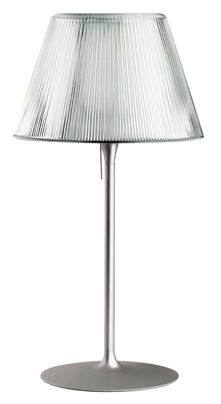 Illuminazione - Lampade da tavolo - Lampada da tavolo Romeo Moon T1 vetro trasparente - Flos - Altezza 66.5 cm - Metallo, Vetro