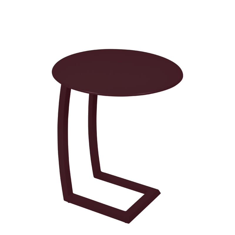Furniture - Coffee Tables - Alizé End table metal red / Offset - Ø 48 cm - Fermob - Black cherry - Aluminium