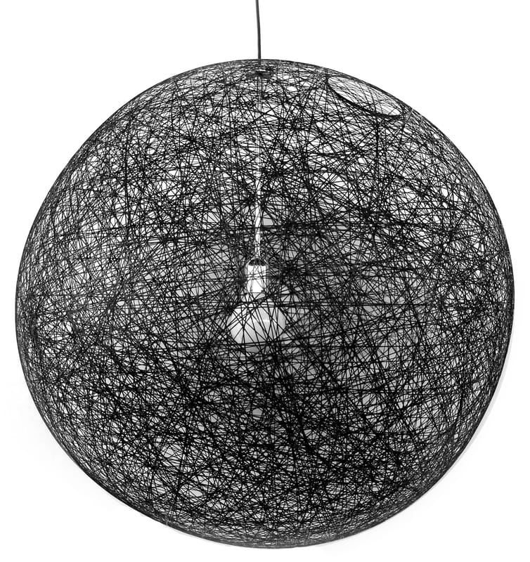Luminaire - Suspensions - Suspension Random Light / Medium - Ø 80 cm - Moooi - Noir - Fibre de verre