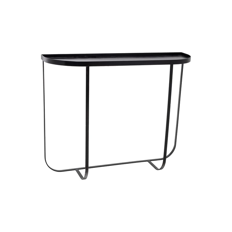 Furniture - Console Tables - Harper Wall console table metal black / L 100 x D 30 x H 80 cm - Metal - Bloomingville - Black - Painted iron