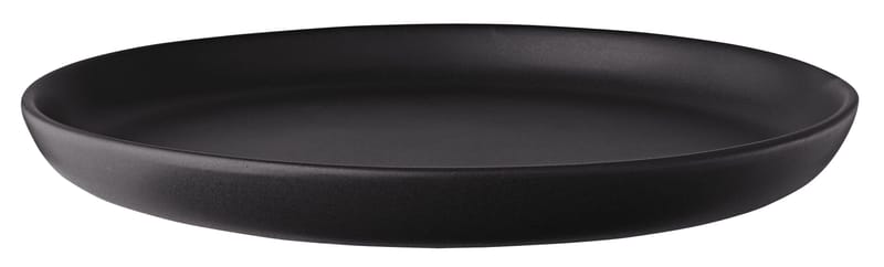 Tableware - Plates - Nordic kitchen Plate ceramic black / Ø 22 cm - Sandstone - Eva Solo - Ø 22 cm / Mat black - Sandstone