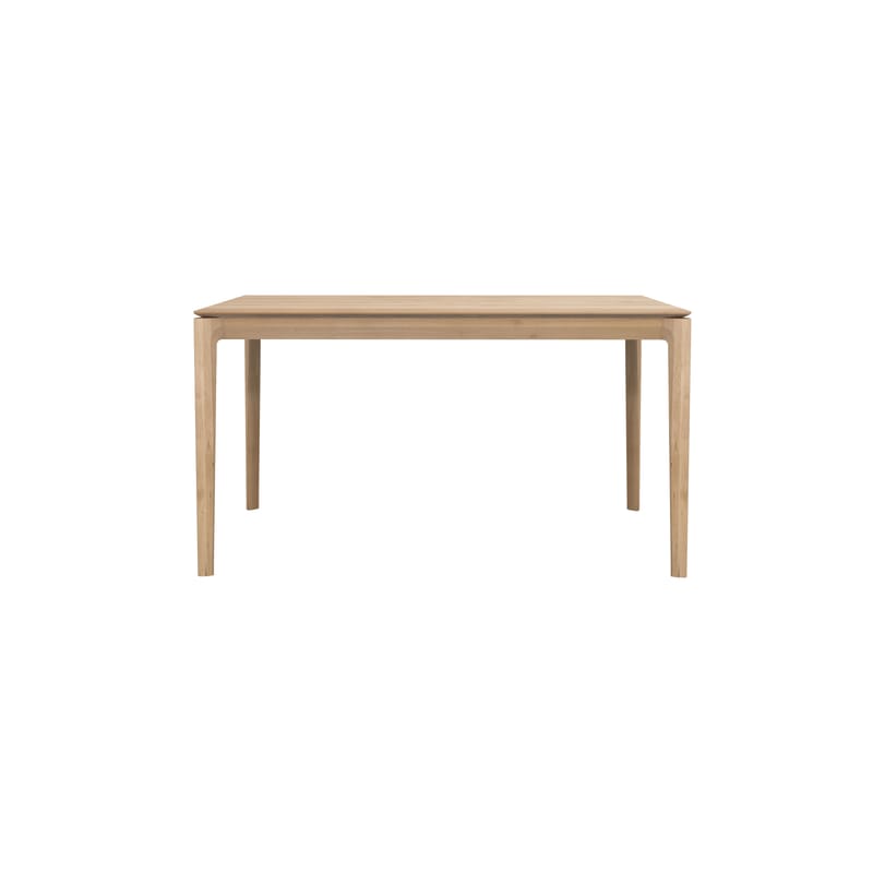 Furniture - Dining Tables - Bok Rectangular table natural wood / Solid oak 140 x 80 cm / 6 people - Ethnicraft - 140 x 80 cm / Oak - Oiled solid oak