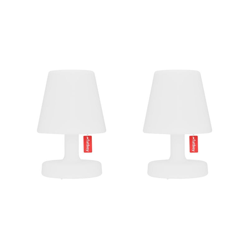 Luminaire - Lampes de table - Lampe sans fil rechargeable Edison the Petit II LED plastique blanc / H 25 cm / Set de 2 - Fatboy - Blanc - Polypropylène