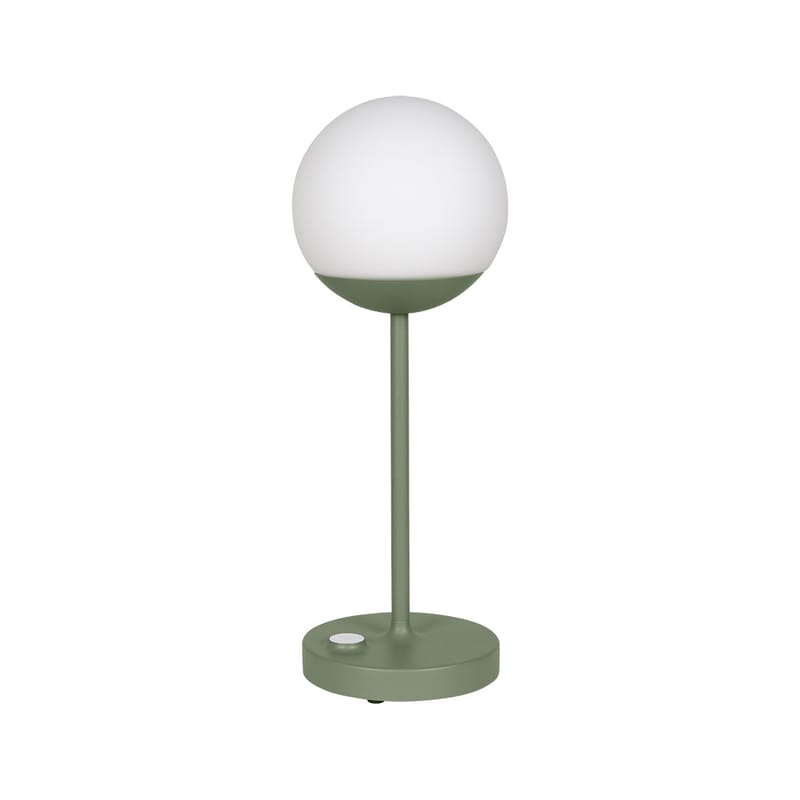 Lighting - Table Lamps - Mooon! MAX LED Wireless rechargeable outdoor lamp metal glass green / H 41 cm - Fermob - Cactus - Aluminium, Glass