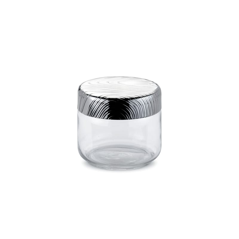 Tableware - Storage jars and boxes - Veneer Airtight jar metal glass transparent / 50 cl - Alessi - 50 cl / Steel & transparent - Glass, Stainless steel