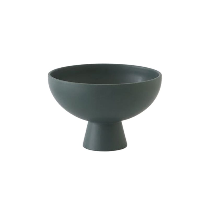 Table et cuisine - Saladiers, coupes et bols - Coupe Strøm Small céramique vert / Ø 15 cm - Fait main - raawii - Vert Gables - Céramique