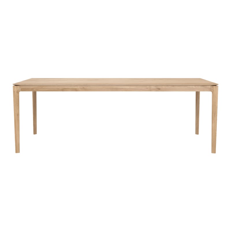 Furniture - Dining Tables - Bok Rectangular table natural wood / Solid oak  220 x 95 cm / 8 people - Ethnicraft -  220 x 95 cm / Oak - Oiled solid oak