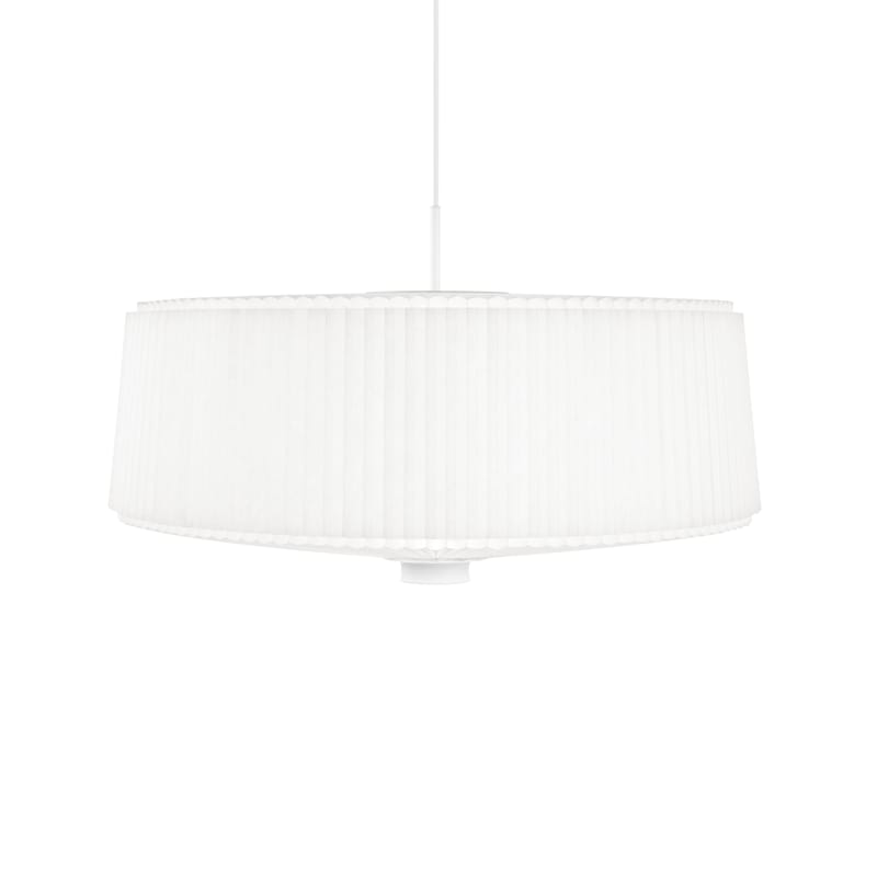Lighting - Pendant Lighting - Plié Plissé Pendant textile white / Ø 60 cm - Fabric / Adjustable intensity - Moooi - White - Non-woven polyester
