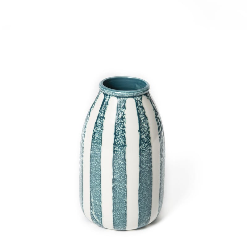 Decoration - Vases - Riviera Medium Vase ceramic blue / H 24 cm - Maison Sarah Lavoine - Sarah blue - Glazed ceramic
