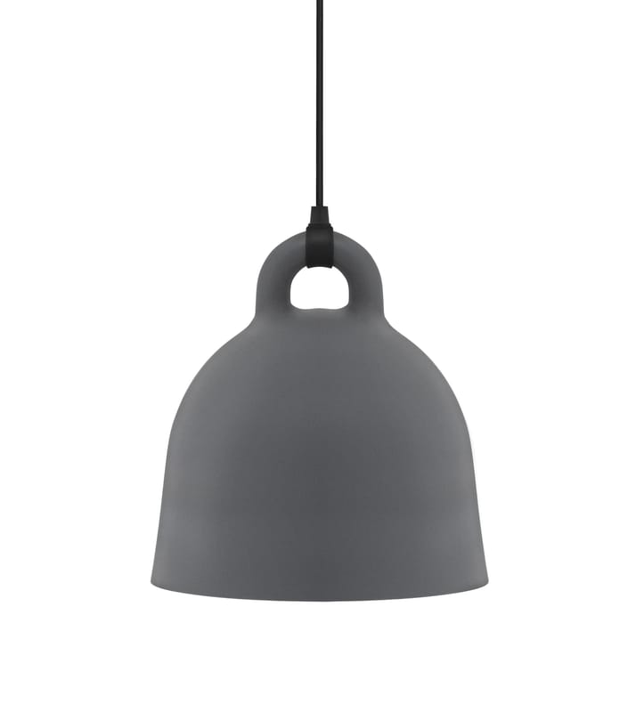 Lighting - Pendant Lighting - Bell Pendant metal grey Extra small Ø 22 cm - Normann Copenhagen - Matt Grey & White inside - Aluminium