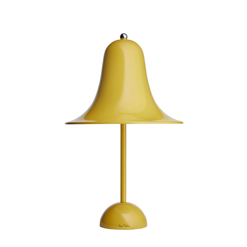 Decoration - Children\'s Home Accessories - Pantop Table lamp metal yellow / Ø 23 cm - Verner Panton (1980) - Verpan - Warm yellow (glossy) - Painted metal