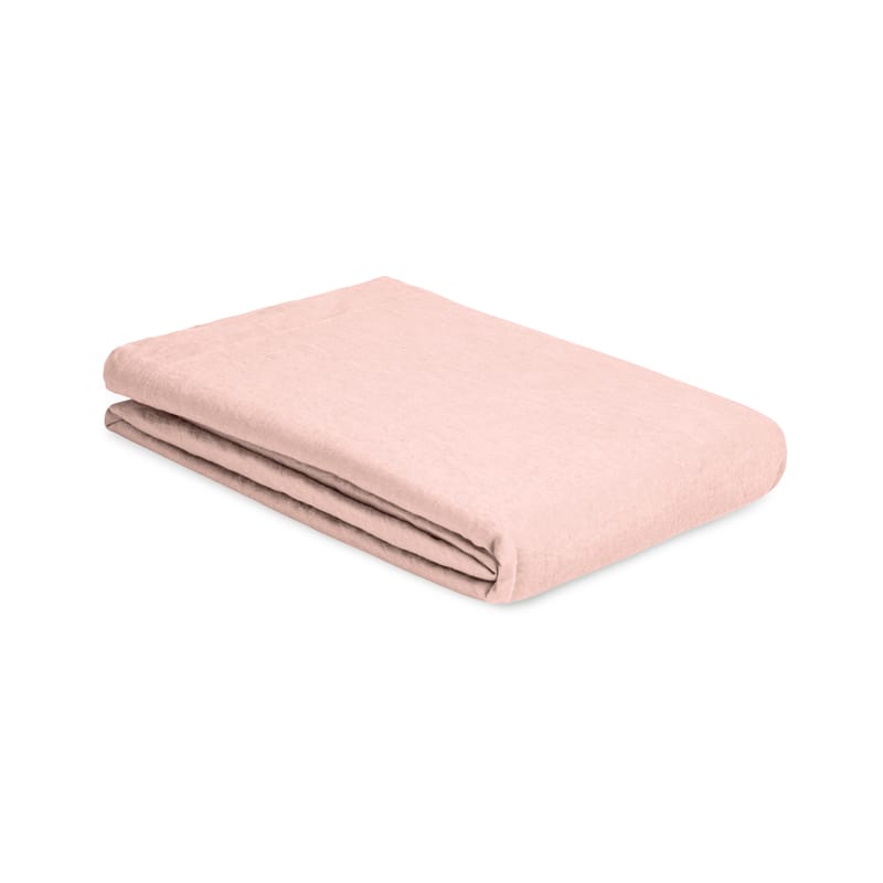 Decoration - Bedding & Bath Towels -  Flat sheet 270 x 310 cm textile pink / 270 x 310 cm - Washed linen - Au Printemps Paris - Pink - washed linen