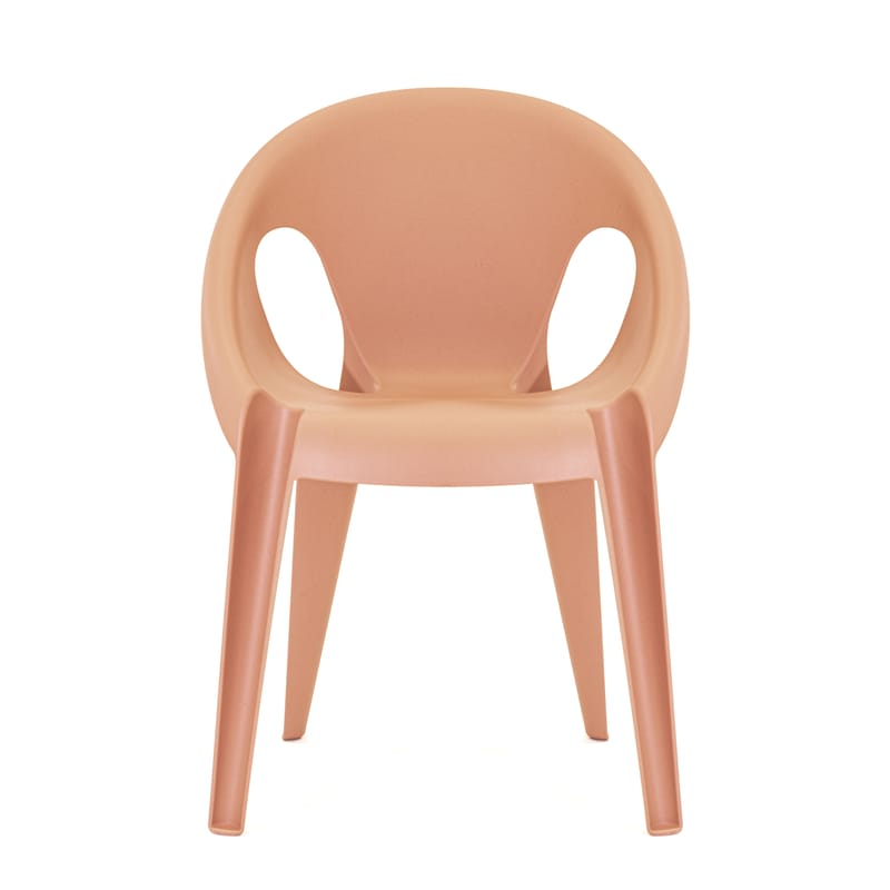 Furniture - Chairs - Bell Stackable armchair plastic material orange / By Konstantin Grcic / Recycled polypropylene - Eco-designed - Magis - Orange Sunrise - Recycled polypropylene