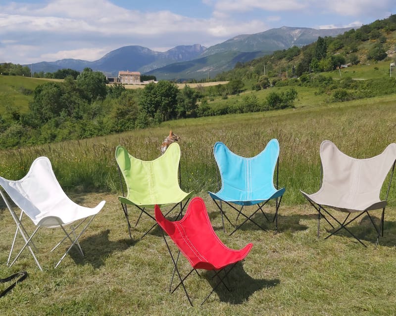 AA New Design AA Butterfly OUTDOOR Armchair black terracotta