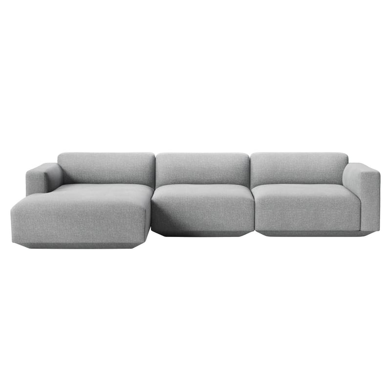 Furniture - Sofas - Develius E Corner sofa textile grey / 4 seats - L 309 cm / Left-hand chaise longue - &tradition - Grey (Hallingdal 130 fabric) - Fabric, HR foam, Wood