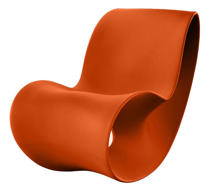 Mobilier - Mobilier Ados - Rocking chair Voido / Ron Arad, 2006 - Magis - Orange - Polyéthylène