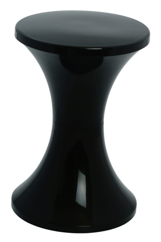Furniture - Teen furniture - Tam Tam Pop Stool plastic material black - Stamp Edition - Black - Polypropylène opaque