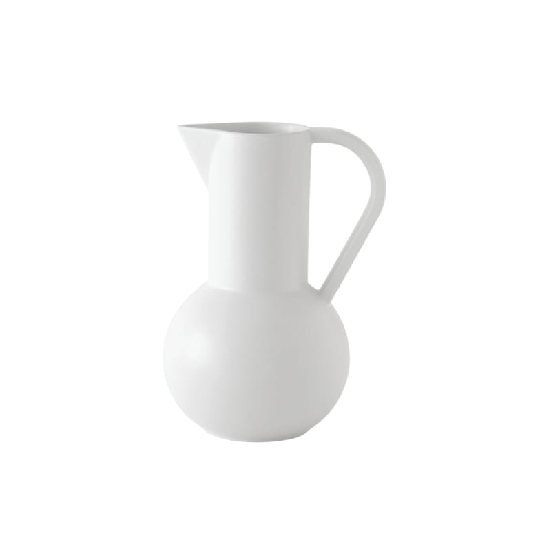 Tableware - Water Carafes & Wine Decanters - Strøm Small Carafe ceramic grey / H 20 cm - Handmade ceramic - raawii - Misty grey - Ceramic