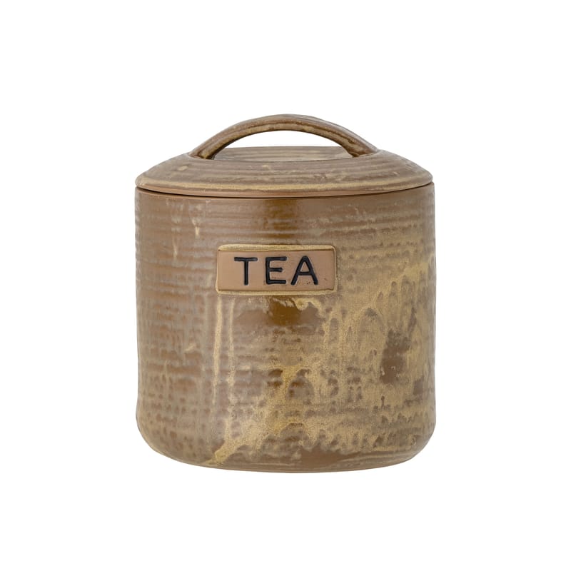 Table et cuisine - Boîtes et conservation - Bocal hermétique Aeris Tea céramique marron / 75 cl - Bloomingville - 75 cl / Thé - Grès