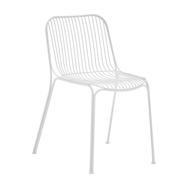 Furniture - Chairs - HiRay Chair metal white white metal - Kartell - White - Acier zingué peint