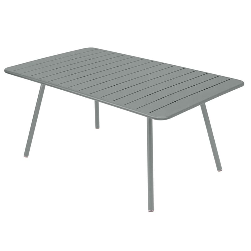 Outdoor - Garden Tables - Luxembourg Rectangular table metal grey / 6 to 8 people - 165 x 100 cm - Fermob - Lapilli grey - Lacquered aluminium