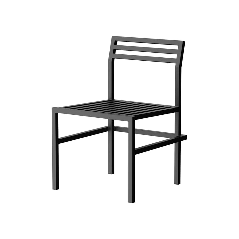 Jardin - Chaises de jardin - Chaise 19 Outdoors métal noir / Aluminium - NINE - Noir - Aluminium thermolaqué