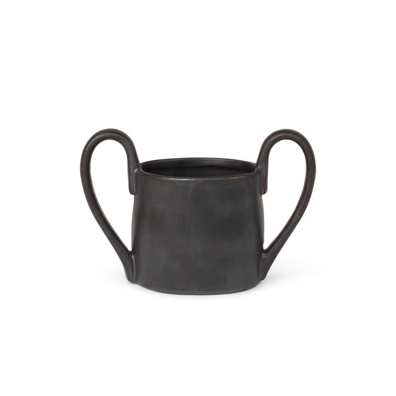 Decoration - Children\'s Home Accessories - Flow Children\'s mug ceramic black / Porcelain - Ferm Living - Black - Enamelled china