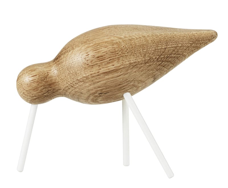 Dekoration - Dekorationsartikel - Dekoration Oiseau Shorebird M holz natur / L 15 cm x H 11 cm - Normann Copenhagen - Eiche / weiß - massive Eiche