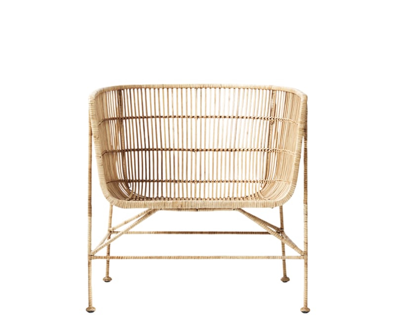 Product selections - Modern nature - Cuun Armchair cane & fibres natural wood / Rattan - House Doctor - Armchair / Natural - Iron, Rattan