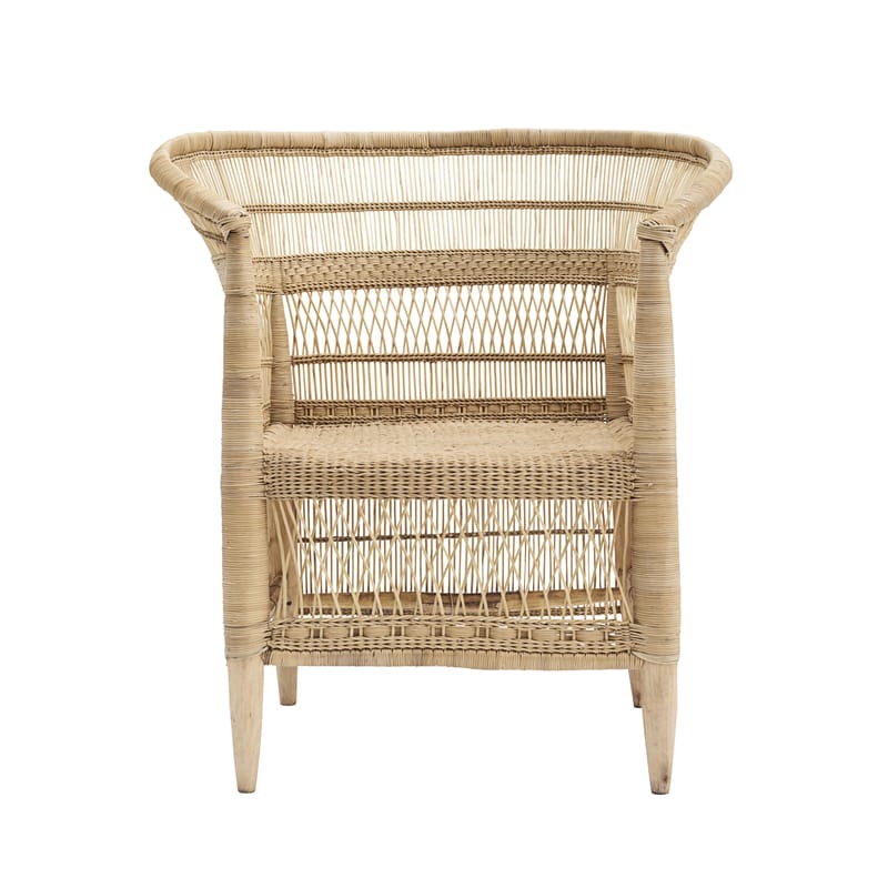 Furniture - Armchairs - Rika Armchair cane & fibres beige natural wood / Rattan - House Doctor - Natural - Rattan, Wood