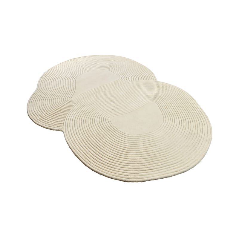 Décoration - Tapis - Tapis Zen Shaped  beige / 180 x 240 cm - Fait main - Bolia - 180 x 240 cm / Crème - Coton, Laine