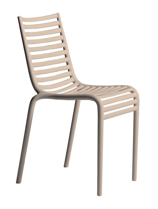 Mobilier - Chaises, fauteuils de salle à manger - Chaise empilable PIP-e plastique beige / Philippe Starck, 2010 - Driade - Beige poudré - Polypropylène