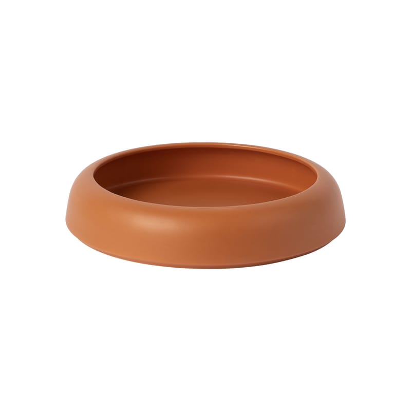 Tavola - Ciotole - Coppa Omar 02 ceramica arancione marrone / Piatto - Large / Ø 30,8 x H 6,3 cm - Fatta a mano - raawii - Cannella - Ceramica smaltata