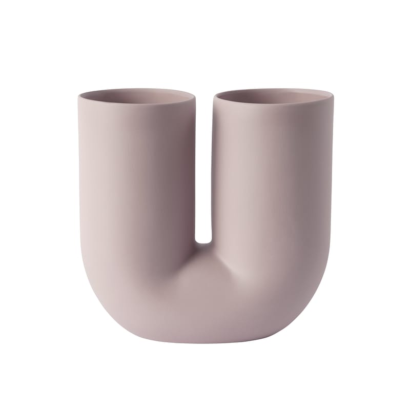 Décoration - Vases - Vase Kink céramique rose / Earnest Studio, 2018 - Muuto - Lilas - Céramique