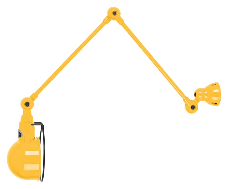 Lighting - Wall Lights - Signal Wall light metal yellow 2 arms - L max 60 cm - Jieldé - Mustard - Stainless steel