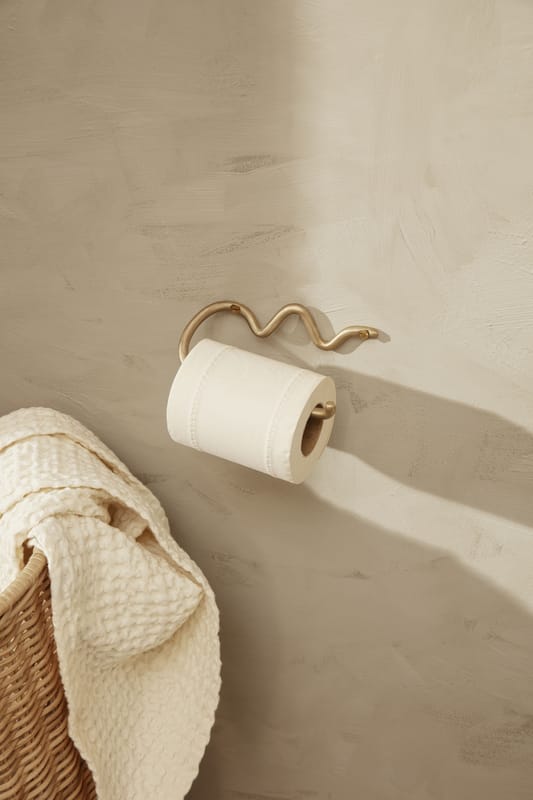Dérouleur de papier toilette Curvature Ferm Living - or métal