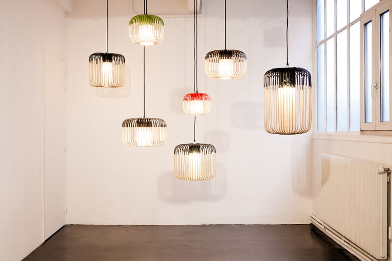 Pendelleuchte Bamboo Light Design natur Forestier holz L | von Made schwarz In 