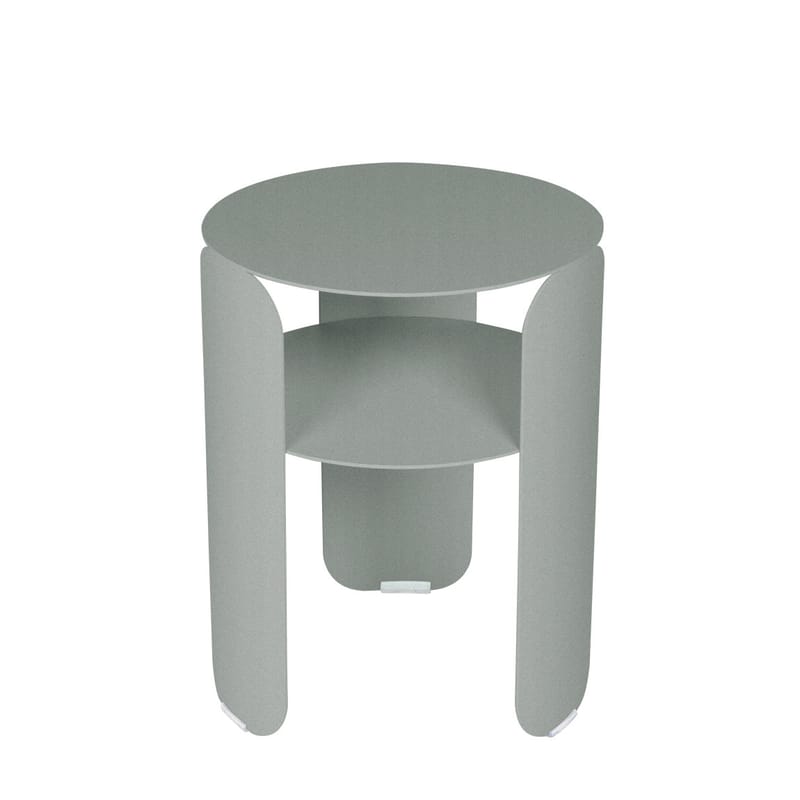 Furniture - Coffee Tables - Bebop End table metal grey / Ø 35 x H 45 cm - Fermob - Lapilli grey - Painted aluminium