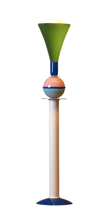 Lighting - Table Lamps - Carmen Table lamp metal multicoloured / Metal / H 75 cm - Slide - H 75 cm / Green, blue, pink - Lacquered aluminium