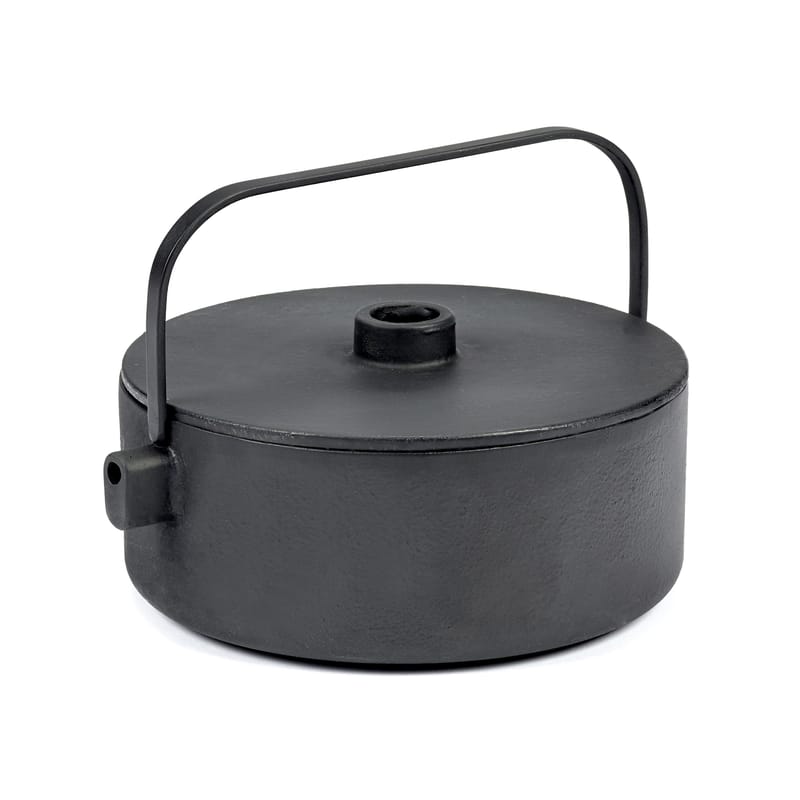 Tableware - Tea & Coffee Accessories - Collage Teapot metal black / Cast iron - 1.2 L - Serax - Black - Cast iron
