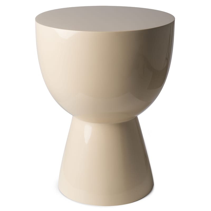 Furniture - Stools - T Stool plastic material beige / Lacquered plastic - Pols Potten - Beige - Lacquered polyester