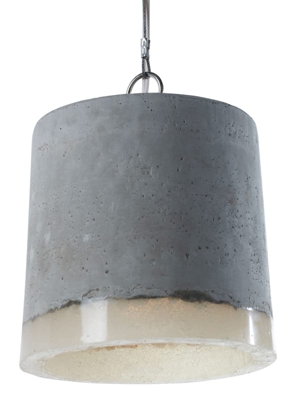 Lighting - Pendant Lighting - Concrete Pendant plastic material stone grey Ø 18,5 cm - Serax - Ø 18,5 cm - Concrete, Silicone