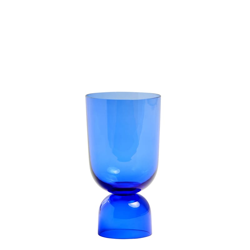 Decoration - Vases - Bottoms Up Vase glass blue / Small - H 21 cm - Hay - Electric blue - Tinted glass