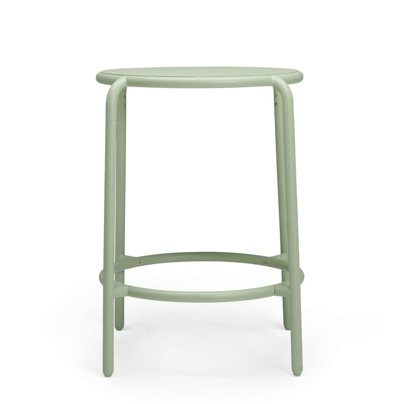 Furniture - High Tables - Toní Haute Bistreau High table metal green / 59 x H 108 cm - Aluminium - Fatboy - Green - Powder-coated aluminium