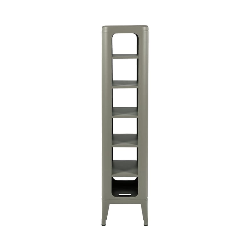 Furniture - Bookcases & Bookshelves - MT 1335 Storage unit metal grey / L 31 x H 133,5 cm - Tolix - Gris de Paris (mat fine texture) - Lacquered steel
