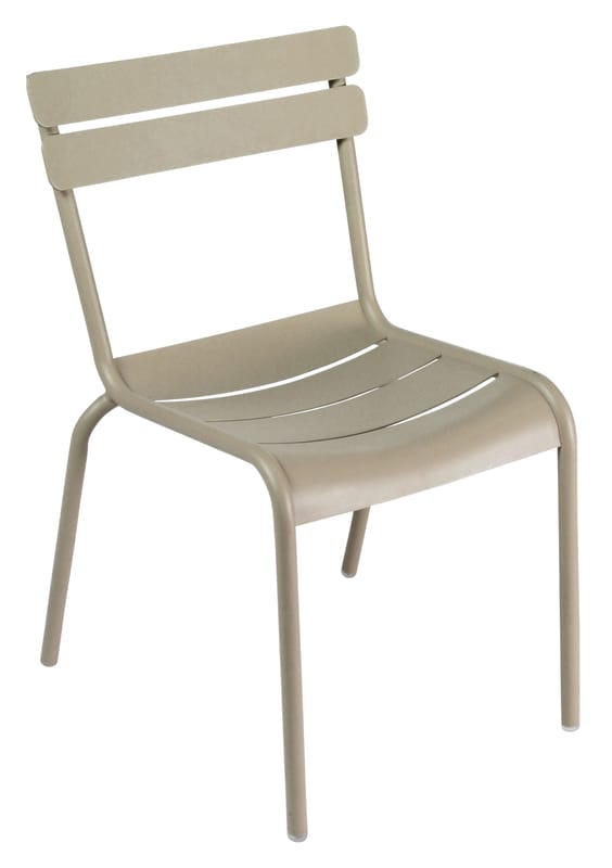 Life Style - Stapelbarer Stuhl Luxembourg metall braun beige - Fermob - Muskat - lackiertes Aluminium